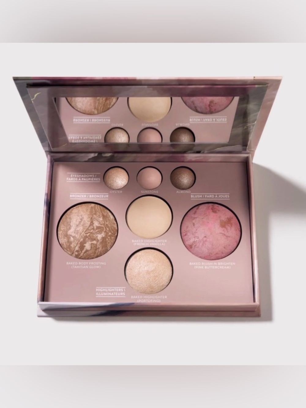 Laura Geller Glow Palette Baked Blush & Brighten— Pink, Gold & Champagne NIB